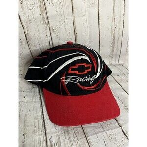 Chevy Racing Hat Cap VTG Sport Nascar Daytona Chevrolet All Over Swirls